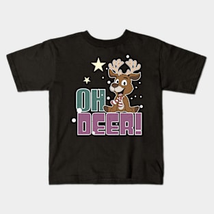 Christmas Holiday Oh Deer! Reindeer Kids T-Shirt
